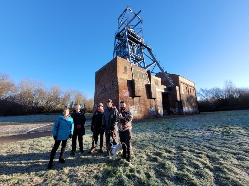 FUNDING: Volunteers of Barnsley Main Heritage Group alongside filmmaker Joshua Daniels.