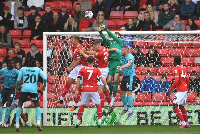 Action from Barnsley's home loss to Exeter in October