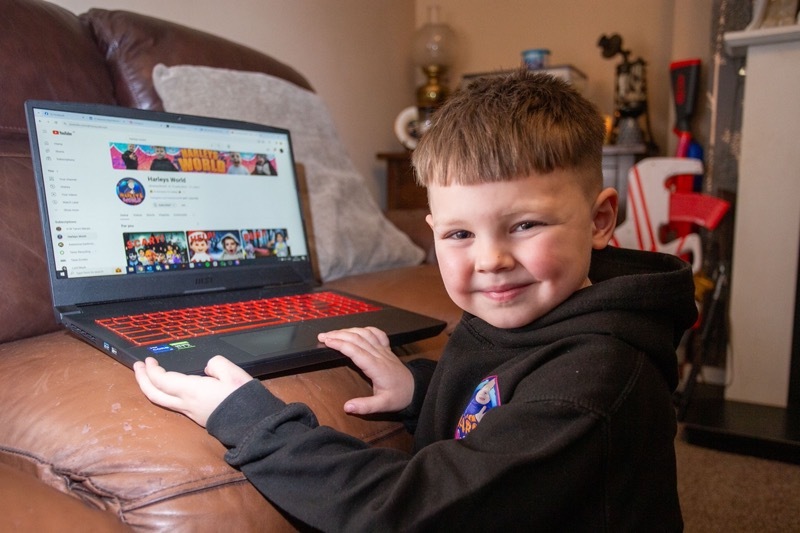 INTERNET SENSATION: Four year old Harley Charlesworth who has racked up over forty thousand internet hits. Picture Shaun Colborn PD092813