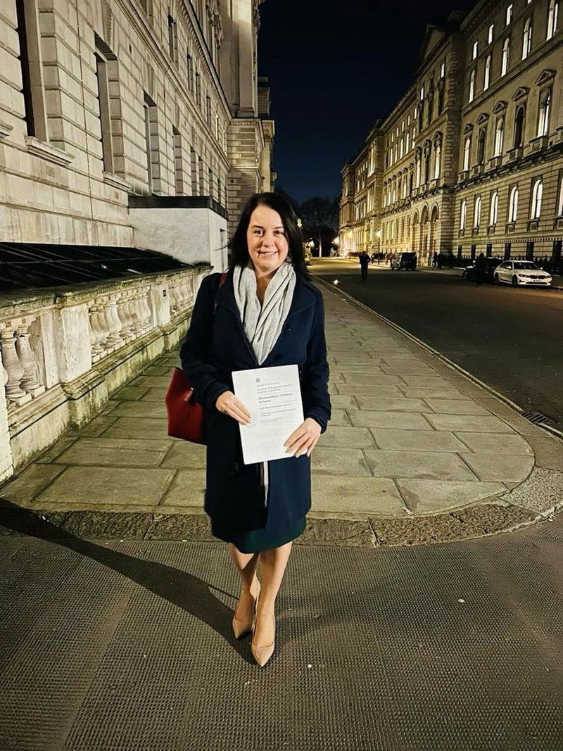 MEETING: MP Stephanie Peacock with the recommendation paper before her meeting at HM Treasury this week.