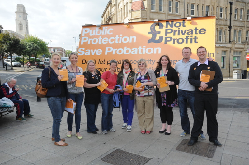 Main image for Changes to probation service will put public at risk, say protesters.
