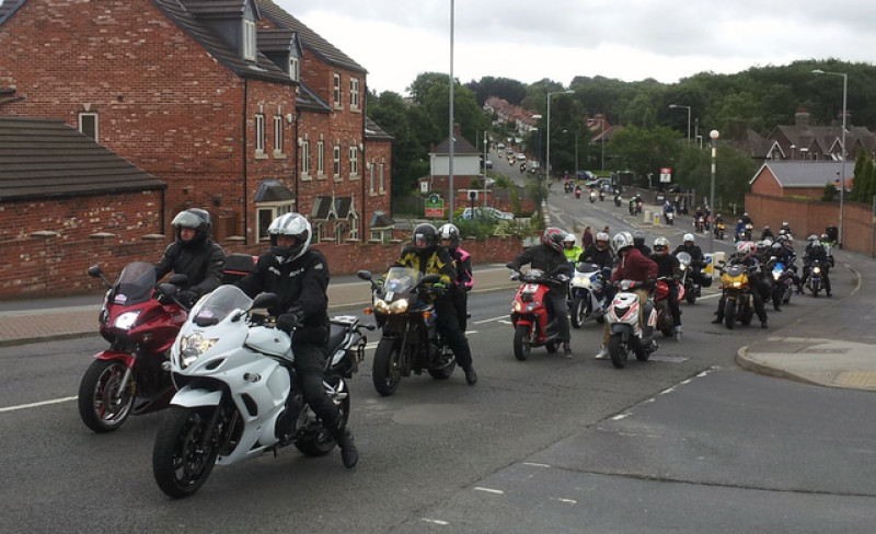 Main image for Bikers ride out for terminally ill girl