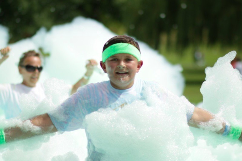Main image for Locals turn out in force for Bubble Rush