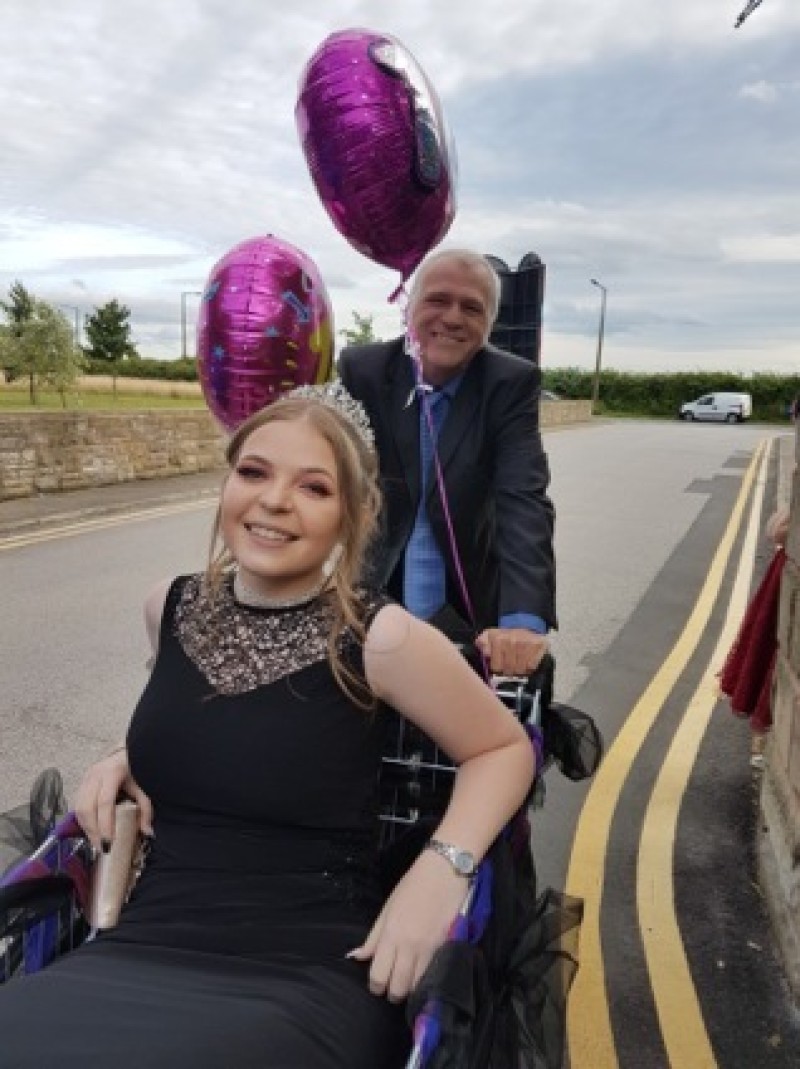 Main image for Emily arrives at prom in style