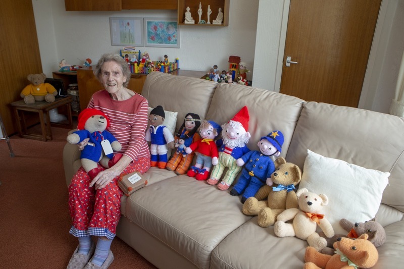Main image for 89-year-old Joyce reveals latest knitting creation