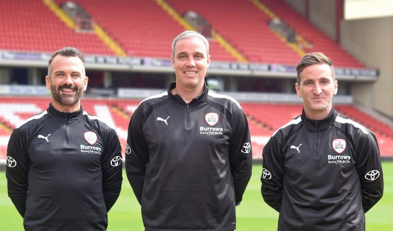 Martin Devaney, Michael Duff and Martin Paterson. Picture: Barnsley FC