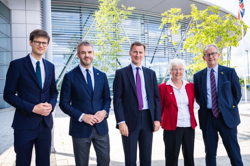 INVESTMENT ZONE: South Yorkshire leaders and the chancellor Jeremy Hunt.