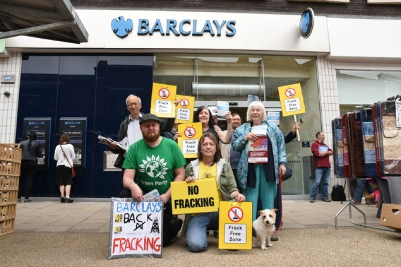 Main image for Anti-fracking campaigners stage protest