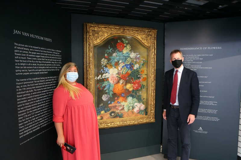 National Gallery exhibitions manager Gracie Divall with Barnsley Central MP Dan Jarvis.