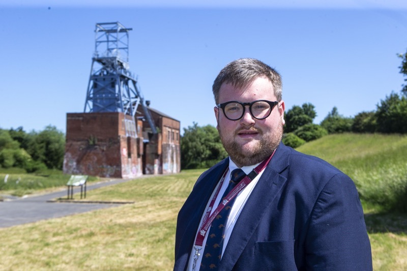 Mining Hot Water: Coun James Higginbottom at the old Barnsley Main Colliery site where it believed it could be a source of hot water. Picture Shaun Colborn PD092263