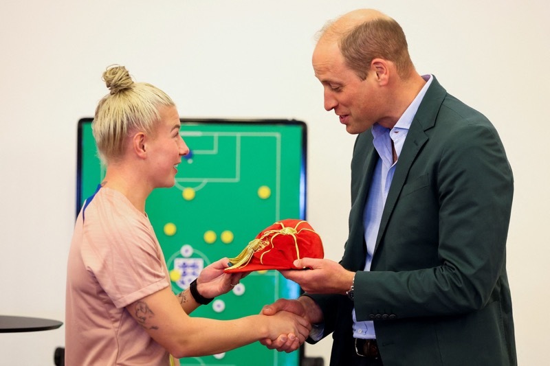 ROYAL VISIT: Bethany England with Prince William.