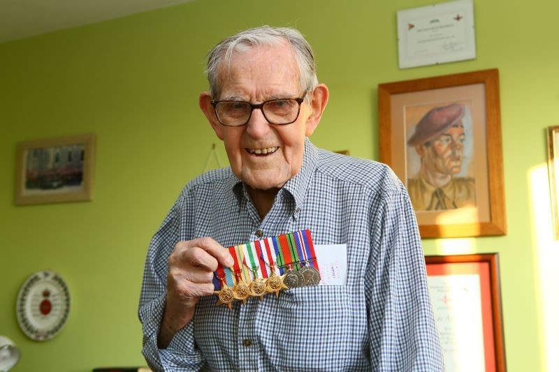 Main image for Prisoner of war gets his stolen medals replaced on birthday