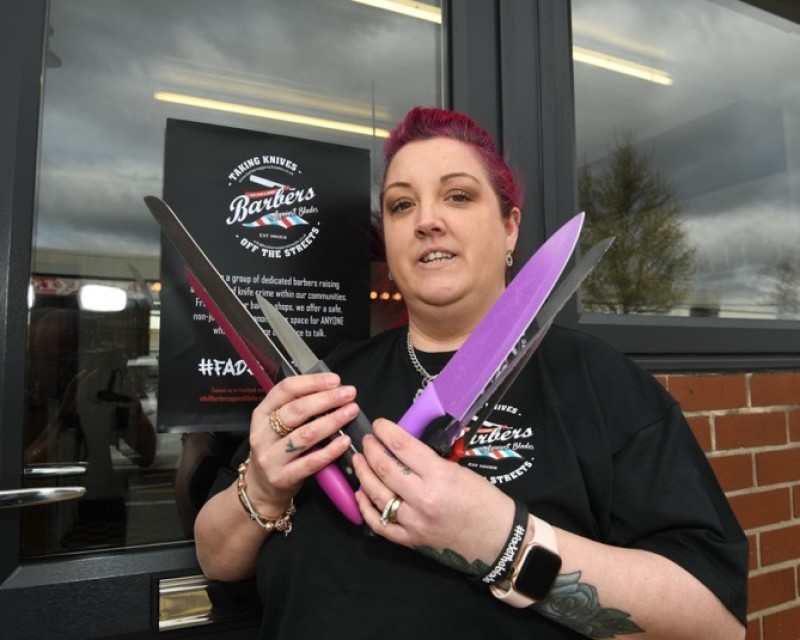Main image for Barber supports anti-knife crime project