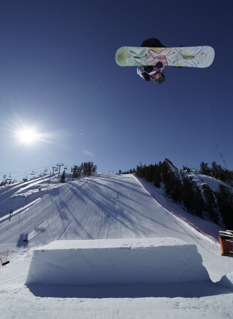 Main image for Bricklayer apprentice snowboarding in Youth Olympics