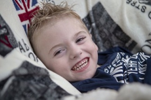 Battling Dan: 5 Year old Daniel Green who brave battle against all odds goes on. Picture Shaun Colborn PD090473