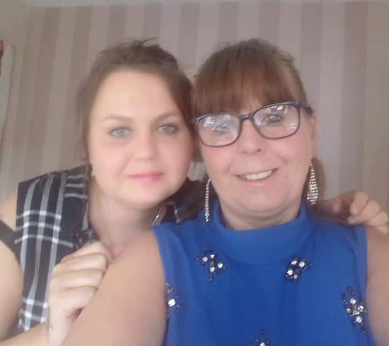 TRAGIC: Sarah Sands with mum Derry.