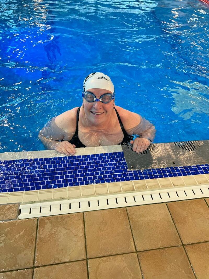 SWIMMING SUCCESS: Julie Kimberley has completed a 21-mile swim to raise funds for hospital causes.