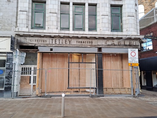 GHOST SIGNS: The sign was uncovered on Eldon Street.