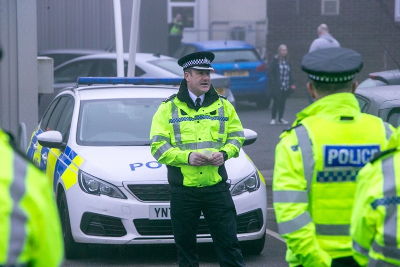 OPERATION DUXFORD: over 180 police officers and civil enforcement staff, were making sure Barnsley had effective policing policy to deter would be criminals, briefing at Barnsley station. Picture Shaun Colborn PD092960