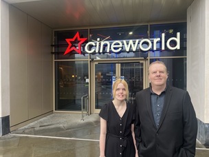 REGENERATION: Dean and Rebecca Sills before their showing at Cineworld on Monday.
