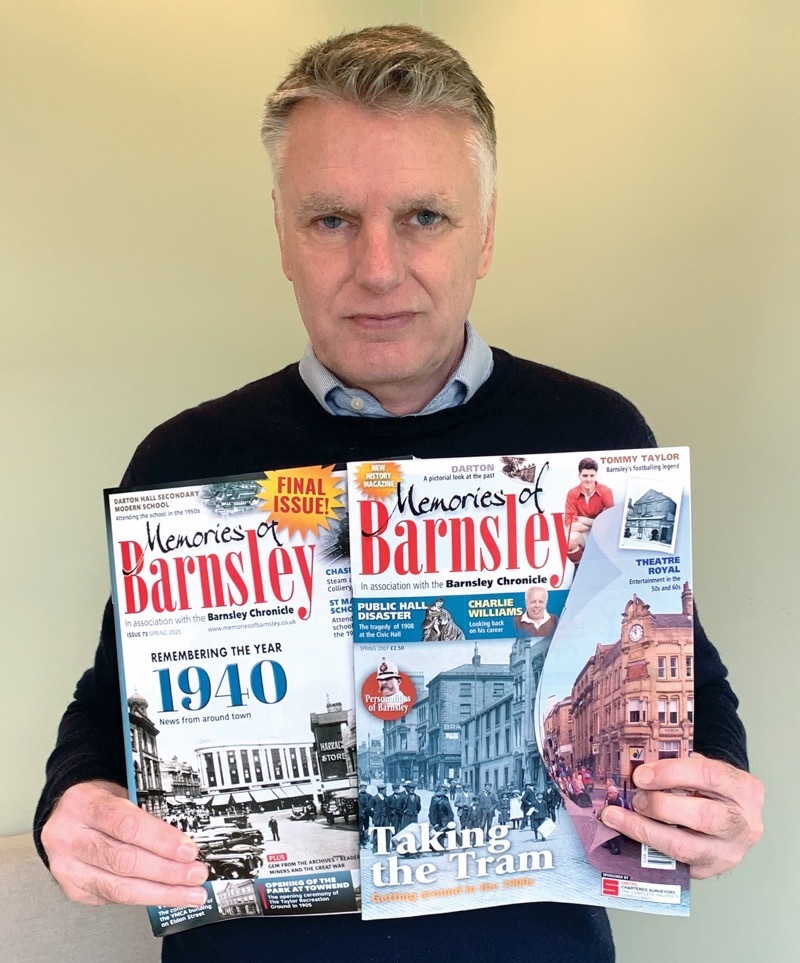END OF AN ERA: Paul Wilkinson with the first - and last - issues of Memories of Barnsley.