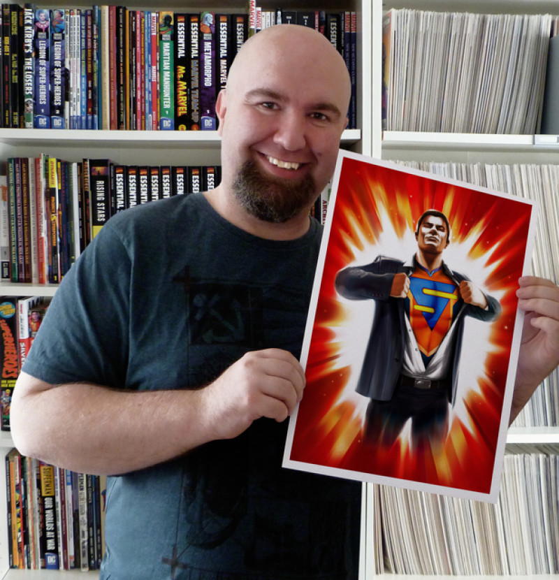 Main image for Comic book lover makes a name for himself
