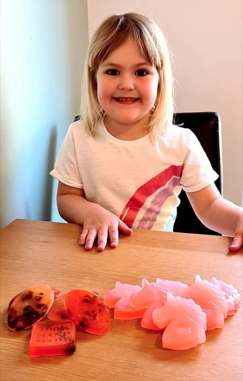 Main image for Four-year-old makes soap to raise cash for hospice