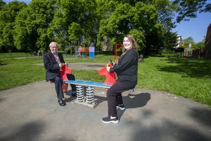 park repairs: Coun Joe Haywood and Coun Anita Cherryholme who have secured funding for park area repairs. Picture Shaun Colborn PD092200