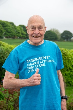 TON CLUB: Phillip Thompson who is 89 years old and will complete his 100th park run this weekend. Picture Shaun Colborn PD093152