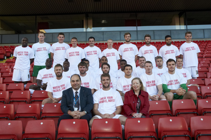 Main image for Reds' players support 'Watch Yourself!' campaign