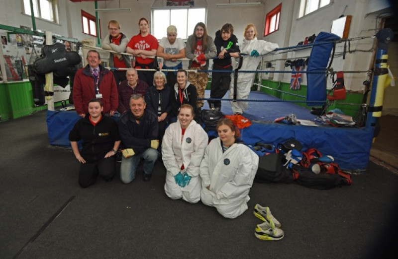Main image for Volunteers improve boxing gym