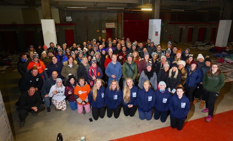 Main image for Dozens ‘sleep out’ to raise cash for homeless charity