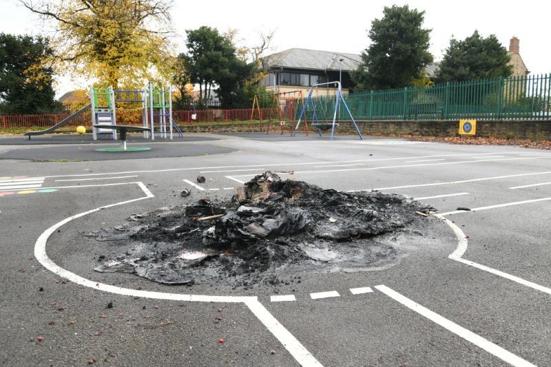 Main image for Park in disrepair after bins set on fire