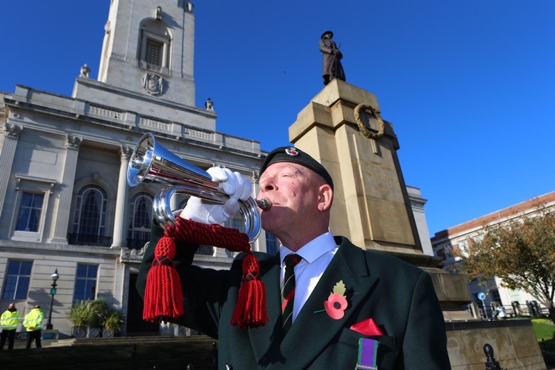 Main image for Remembrance marked at town hall
