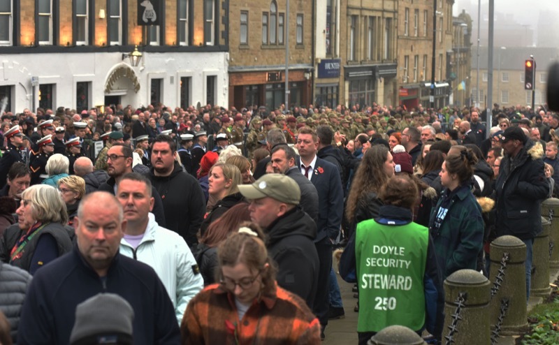 Main image for Town centre packed for Remembrance Sunday