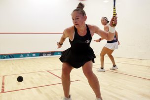 Hollie Naughton in action