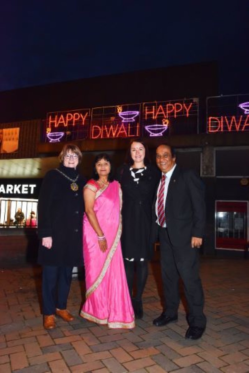 Main image for Diwali lights switched on by MP