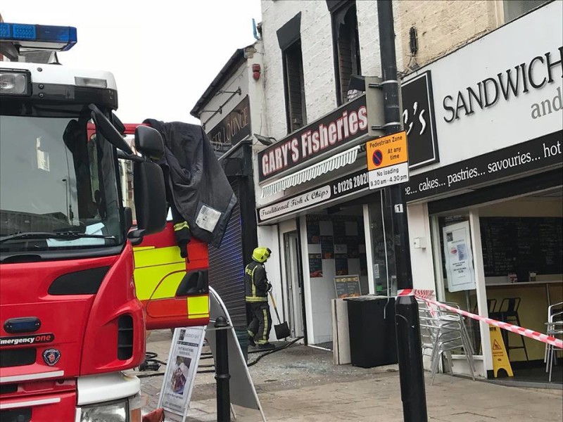 Main image for Town centre chip shop catches fire