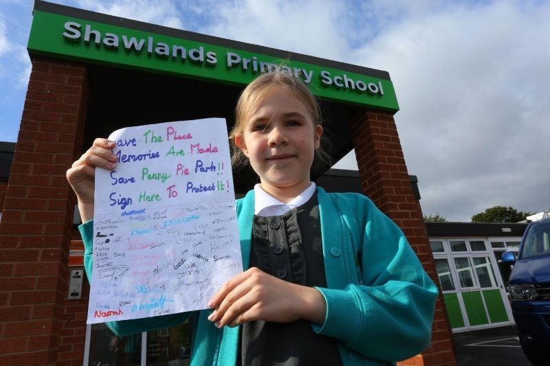 Main image for Schoolgirl fights to save park