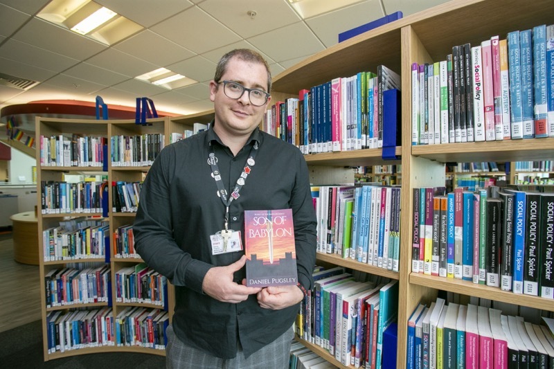 New Book: Daniel Pugsley with his new book based on facts from 2500 years ago. Picture Shaun Colborn PD092493