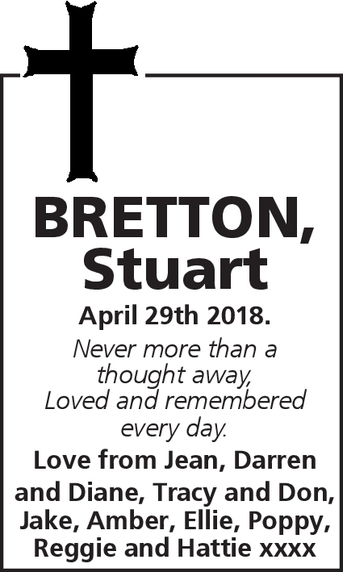 Notice for Stuart Bretton