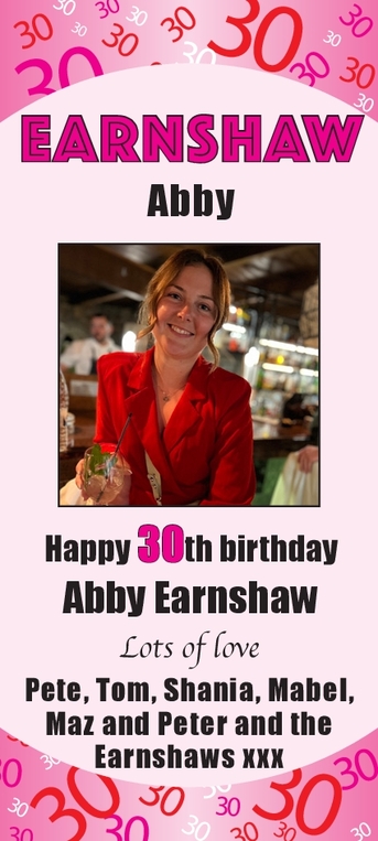 Notice for Abby Earnshaw